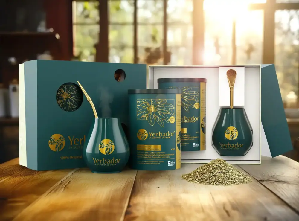 STARTOVACÍ SADA YERBADOR ORGANIC PRO DVA – TRUBKA YERBA MATE + MATERO HRNEK + BOMBILLA BRČKO